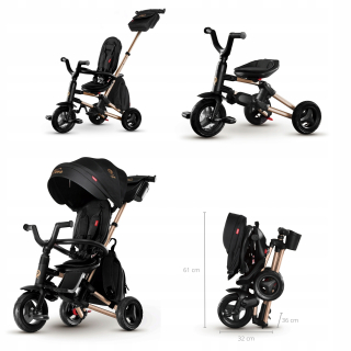 Trojkolka Qplay BLACK GOLD Black, Gold